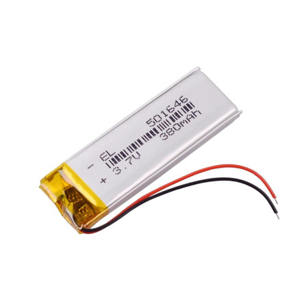 Li-Pol-Akku 380 mAh, 3,7 V, Modell 501646
