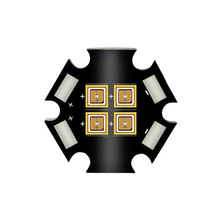 UV LED-diodi 4W, 20mm piirilevy, 265-285nm