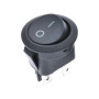 Runder Wippschalter KCD1-224, 19mm, 250V/6A, 4-polig, schwarz