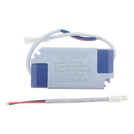 Zasilacz LED 4-7W, 12-27V, 300mA, IP40