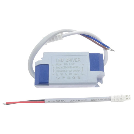 Netzteil für 1-3W LEDs, 3-12V, 300mA, IP40
