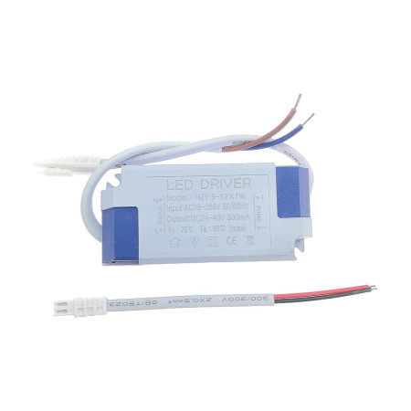 Zasilacz do diod LED 8-12W, 24-43V, 300mA, IP40