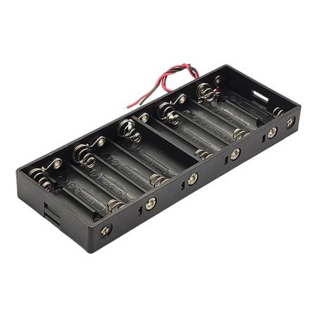 Praktický plochý bateriový box pro 10 kusů AA baterií 15V