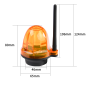 Intermitente YET6139 naranja para cancelas y puertas, IP65