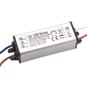 Power supply for LED, 20W, 18-34V, 650mA, IP67 | AMPUL.eu