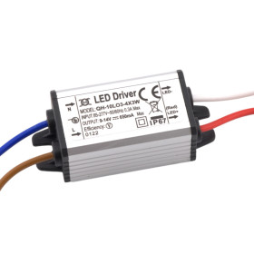 Alimentatore per 3-4 LED da 3W, 9-14V, 650mA, IP67, AMPUL.eu