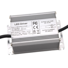 Power supply for 80W LED, 18-34V, 2400mA, IP67, AMPUL.eu