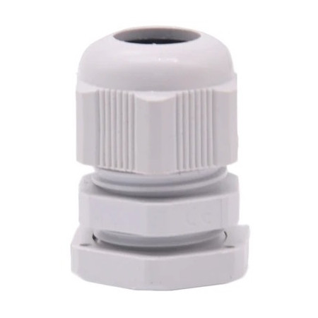 Prensaestopas de plástico blanco IP68 con rosca métrica