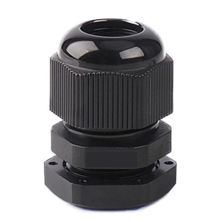 Presepe cablu plastic negru, filet M, IP68