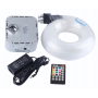 32W RGBW starlight kit with RF remote control. Included are 600 pieces of 0.75mm diameter fiber with a length of 4 meters.