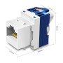 Keystone RJ45 autocoupant CAT6, connecteur UTP sans blindage