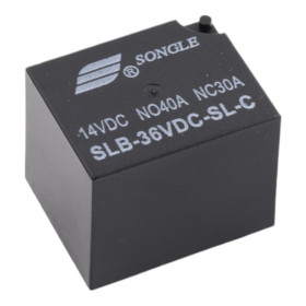 Relæ SLB-36VDC-SL-C, 36V DC/14V DC NC-30A, NO-40A, AMPUL.eu
