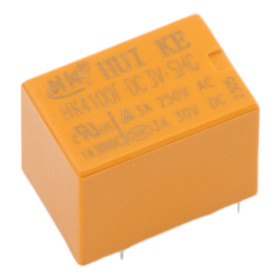 Relay HK4100F-DC3V-SHG, 3V DC/250V AC, 30V DC 3A, AMPUL.eu