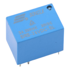 Relé SRS-24VDC-SL, 24V DC/250V AC, 30V DC 3A, AMPUL.eu