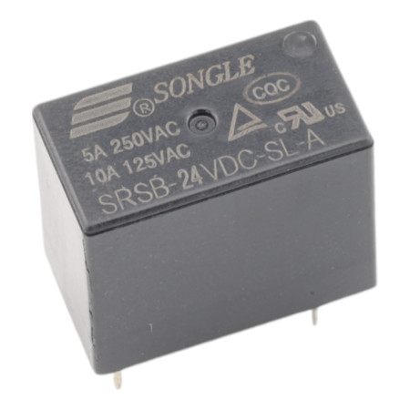 Relæ SRSB-24VDC-SL-A, 24V DC, 5A, industriel kontakt