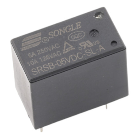 Przekaźnik SRSB-05VDC-SL-A 5V DC/250V AC 5A, IP65, 4-pin