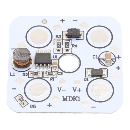 Deska plošného spoje se zdrojem pro 4x 1W, 3W LED 12-80V