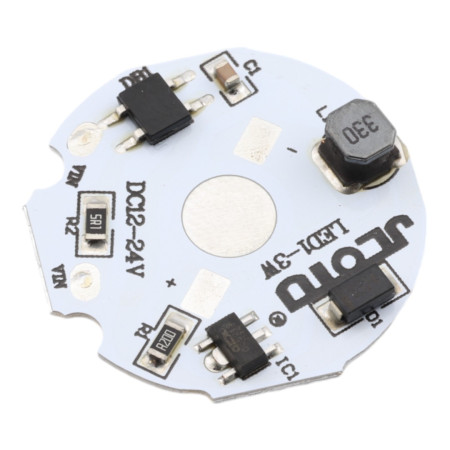 Scheda PCB alimentatore LED 1W 3W 12-24V, diametro 30mm