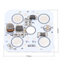 Aluminum PCB with power for 4 LEDs, 37x37mm