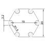 SMD 1W RGBW LED diode on a 20mm PCB board, AMPUL.eu