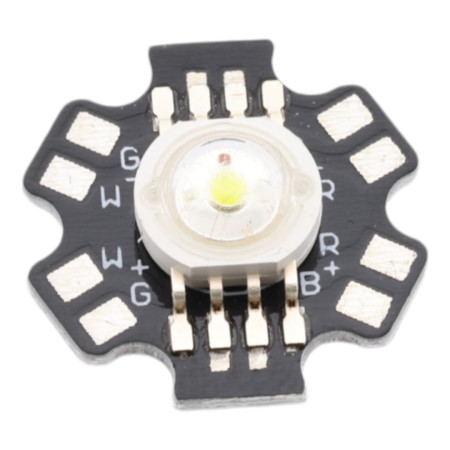 SMD 0,5W RGBW LED monteret på 20 mm aluminium printkort