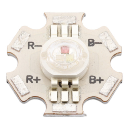Diodă LED SMD 3W RGB pe o placă PCB de 20 mm, AMPUL.eu
