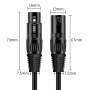 Kabel mikrofonowy XLR męski/żeński DMX512 czarny