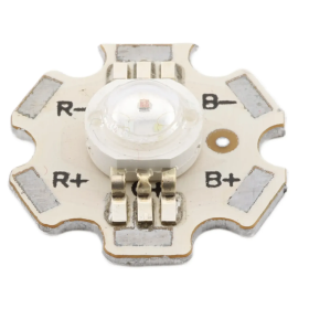 SMD 0.5W RGB LED diode on a 20mm PCB board, AMPUL.eu