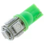 LED 5x 5050 SMD socket T10, W5W - Verde, 24V, AMPUL.eu