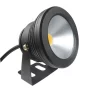 LED Spotlight sort 10W IP68 – varm hvid (12V, 900LM)