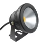Spot LED étanche noir 12V, 10W, blanc chaud, AMPUL.eu