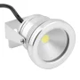 LED-Strahler wasserdicht silber 12V, 10W, weiß, AMPUL.eu