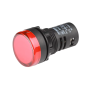 Indicador LED con un diámetro de 30 mm con una tensión de funcionamiento de 12 V, 24 V, 36 V, 48 V, 110 V, 230 V, 380 V (según variante). Diámetro del orificio de montaje 22 mm.