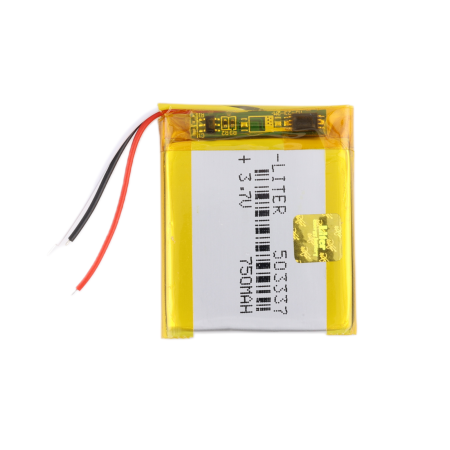 Li-Pol akkumulátor 750mAh 3,7V, 3 vezeték