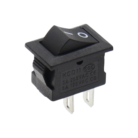 Wyłącznik kołyskowy KCD1-101, czarny, 250V/6A