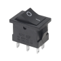 Interruptor basculante rectangular KCD1-203 250V/6A negro