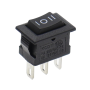 Černý kolébkový vypínač KCD1-101 ON-OFF-ON 250V/6A