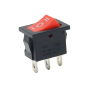 Przełącznik kołyskowy KCD1-101, czerwony, ON-OFF-ON 250V/6A