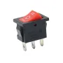 Rocker switch rectangular KCD1-101, ON-OFF-ON, red 250V/6A