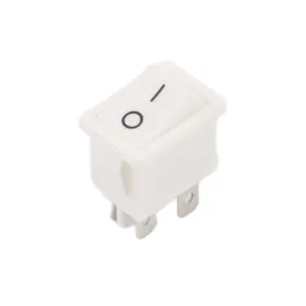 Interruptor basculante rectangular KCD1-201-4, blanco 250V/6A
