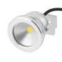 Faretto LED impermeabile argento 12V, 10W, bianco caldo