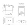 Preklopno stikalo KCD4, ON-OFF, črno, 6pin, 250V/15A