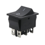 Comutator basculant dreptunghiular KCD4 ON-OFF 6 pini negru