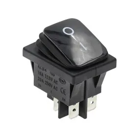 Rocker switch rectangular KCD4, IP65, black 250V/16A, AMPUL.eu