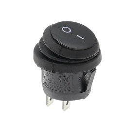 Comutator basculant rotund KCD1, ON-OFF, IP65, 250V/6A, AMPUL.eu