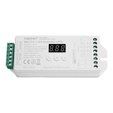 MiBoxer DALI 5-in-1 LED-ohjausyksikkö monipuolisilla ominaisuuksilla