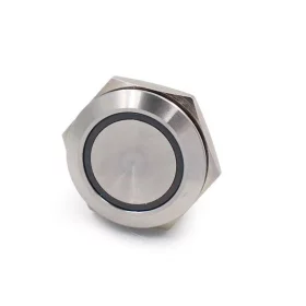 Metal switch without latching, RGB LED backlight, diameter
