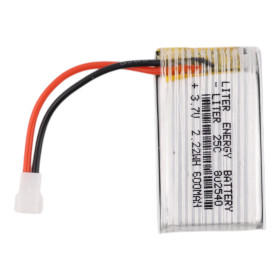 Li-Pol battery 600mAh, 3.7V, 802540, 25C, AMPUL.eu