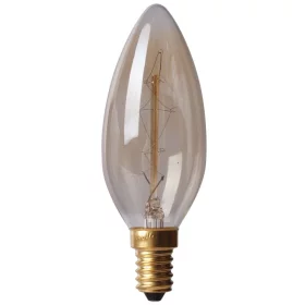 Design retro glödlampa Edison I2 25W, sockel E14, AMPUL.eu