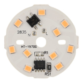 LED-modul rundt 3W, ⌀34mm, flere farver